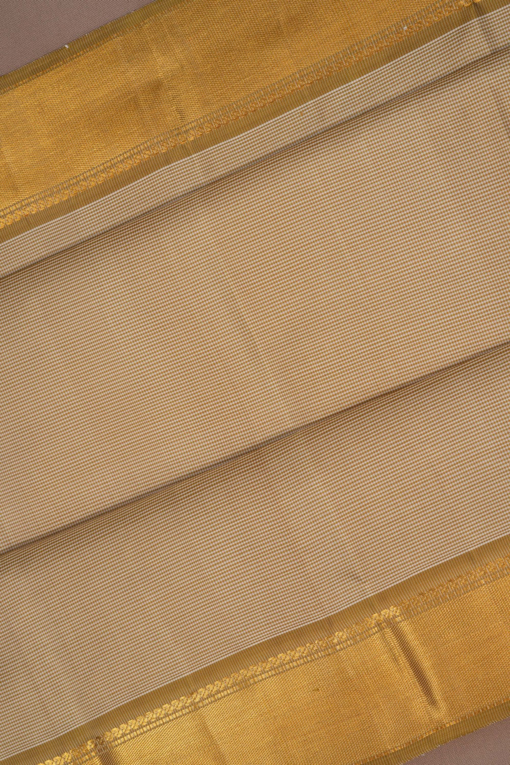 Image of Arani Silk Kattam Beige Saree